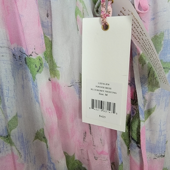 Loveshackfancy Popover Dress Blueberry Frosting New With Tags Size Medium - Picture 7 of 8